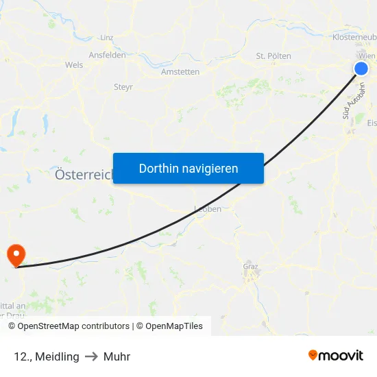 12., Meidling to Muhr map