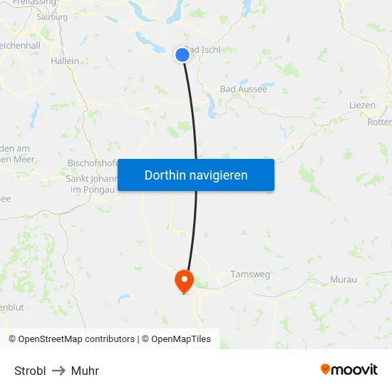 Strobl to Muhr map