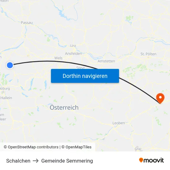 Schalchen to Gemeinde Semmering map