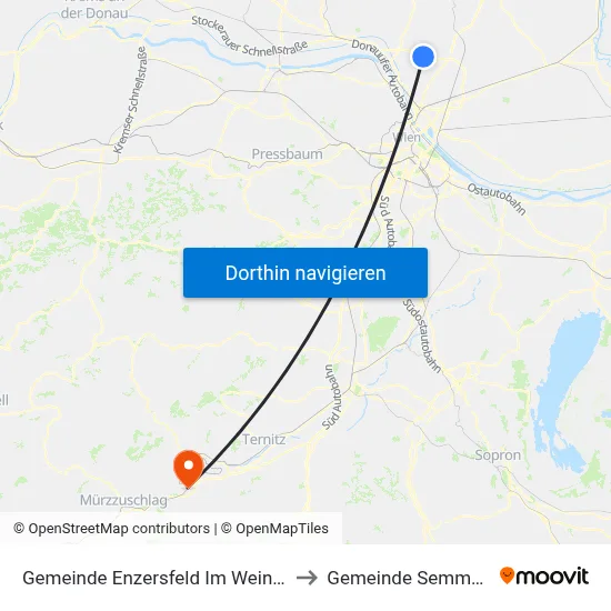 Gemeinde Enzersfeld Im Weinviertel to Gemeinde Semmering map