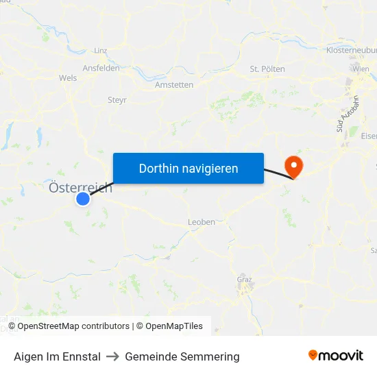 Aigen Im Ennstal to Gemeinde Semmering map