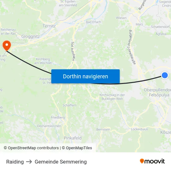 Raiding to Gemeinde Semmering map