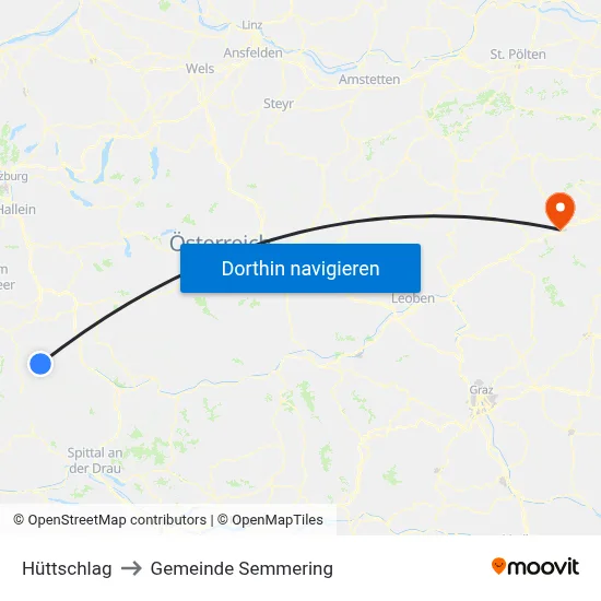 Hüttschlag to Gemeinde Semmering map