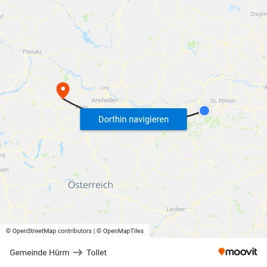 Gemeinde Hürm to Tollet map