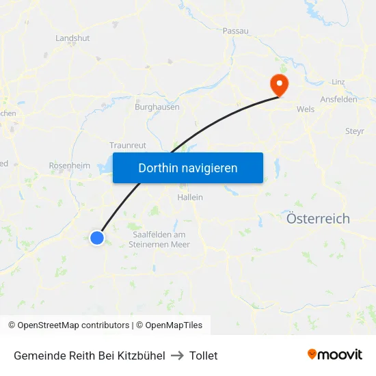 Gemeinde Reith Bei Kitzbühel to Tollet map