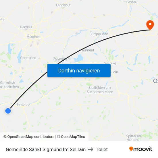 Gemeinde Sankt Sigmund Im Sellrain to Tollet map