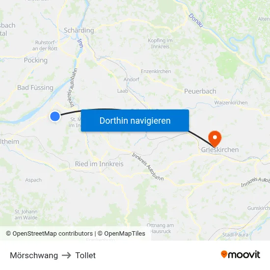 Mörschwang to Tollet map