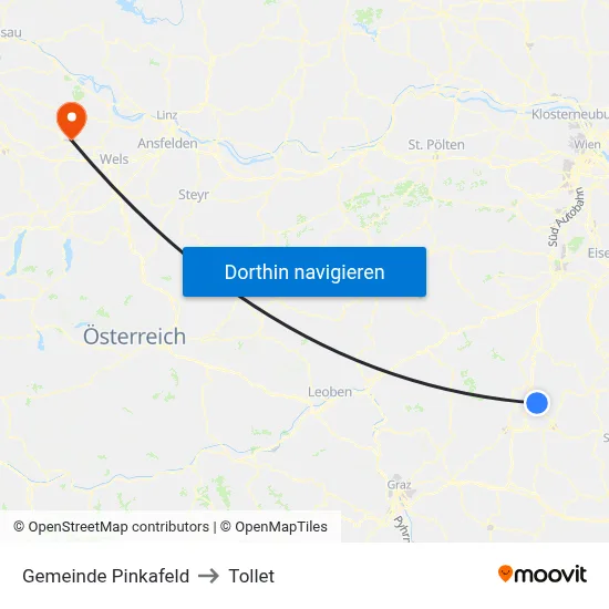 Gemeinde Pinkafeld to Tollet map