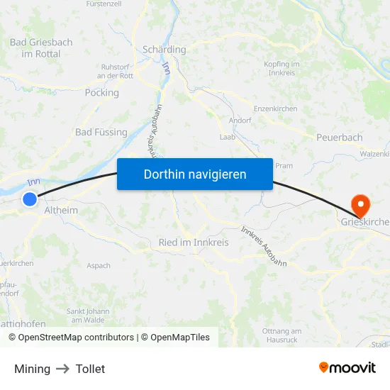 Mining to Tollet map