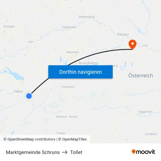 Marktgemeinde Schruns to Tollet map