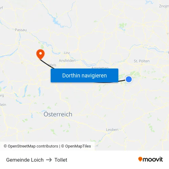Gemeinde Loich to Tollet map