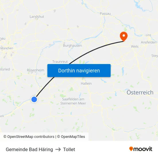 Gemeinde Bad Häring to Tollet map