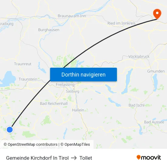 Gemeinde Kirchdorf In Tirol to Tollet map