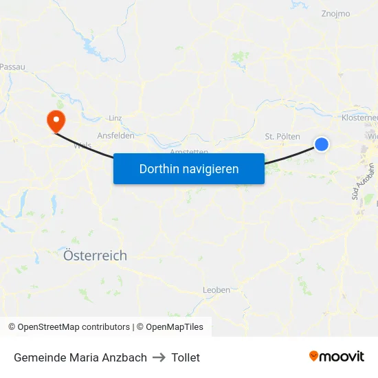 Gemeinde Maria Anzbach to Tollet map