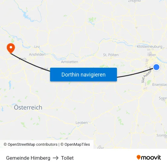 Gemeinde Himberg to Tollet map
