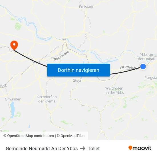 Gemeinde Neumarkt An Der Ybbs to Tollet map