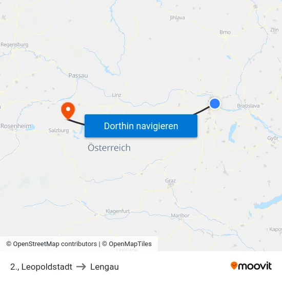 2., Leopoldstadt to Lengau map