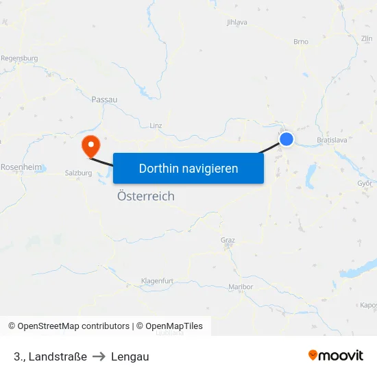 3., Landstraße to Lengau map