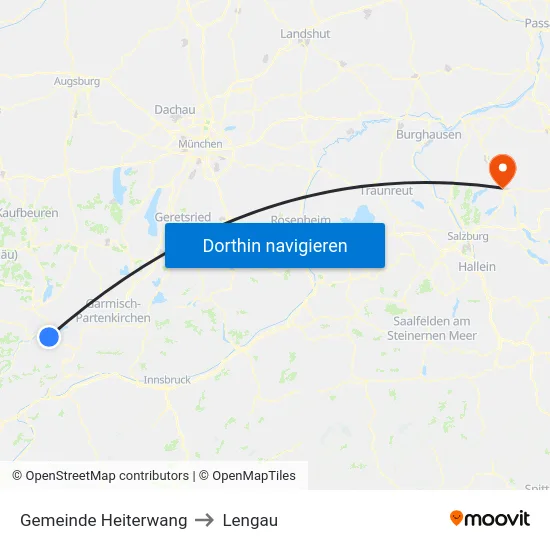 Gemeinde Heiterwang to Lengau map