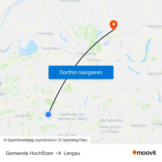 Gemeinde Hochfilzen to Lengau map