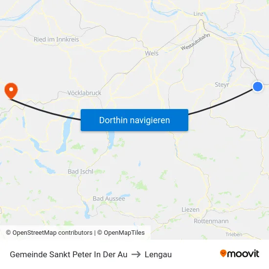 Gemeinde Sankt Peter In Der Au to Lengau map