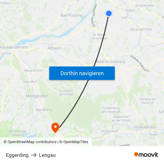 Eggerding to Lengau map