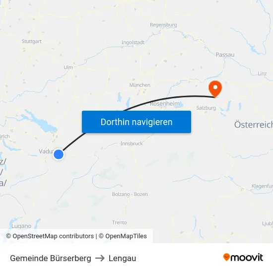 Gemeinde Bürserberg to Lengau map