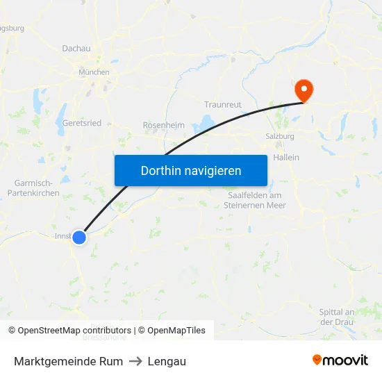 Marktgemeinde Rum to Lengau map