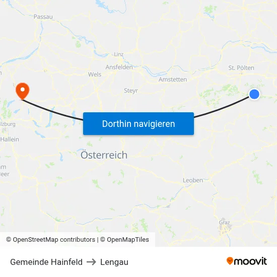Gemeinde Hainfeld to Lengau map