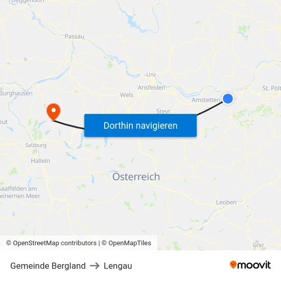 Gemeinde Bergland to Lengau map