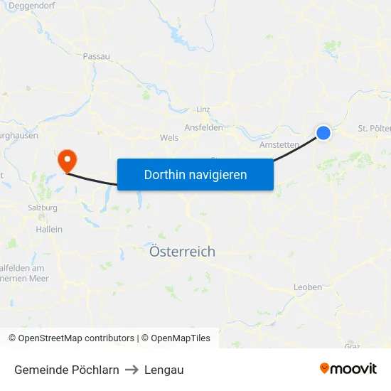 Gemeinde Pöchlarn to Lengau map