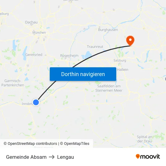 Gemeinde Absam to Lengau map