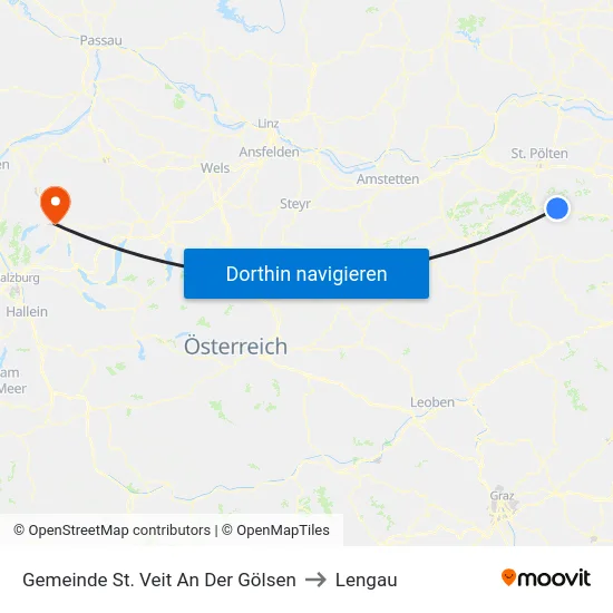 Gemeinde St. Veit An Der Gölsen to Lengau map