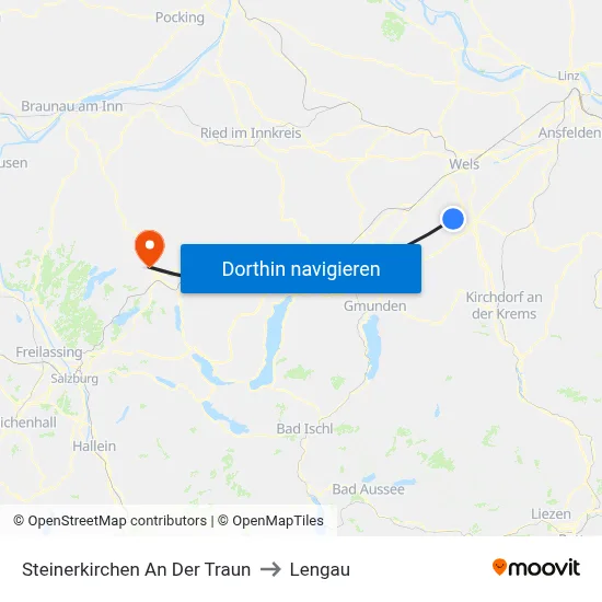 Steinerkirchen An Der Traun to Lengau map