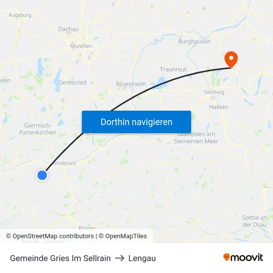 Gemeinde Gries Im Sellrain to Lengau map