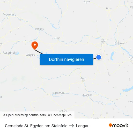 Gemeinde St. Egyden am Steinfeld to Lengau map