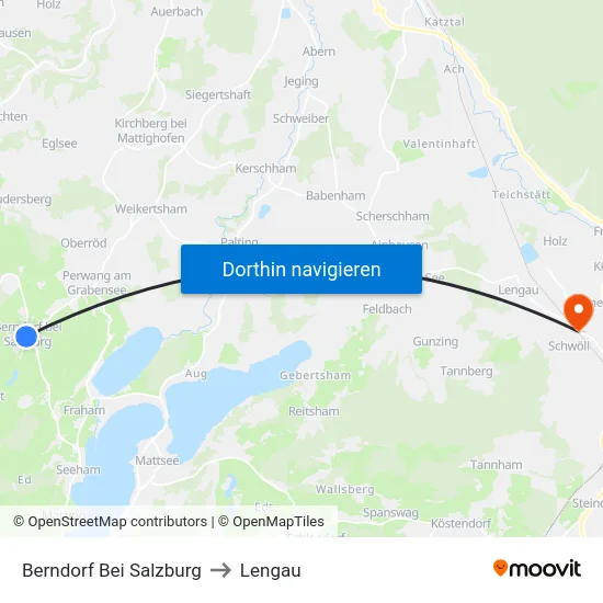 Berndorf Bei Salzburg to Lengau map
