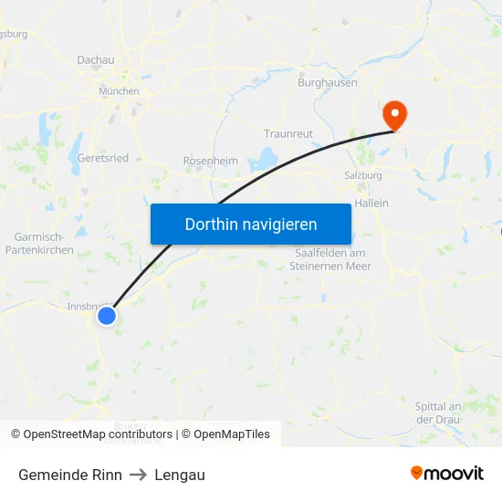 Gemeinde Rinn to Lengau map