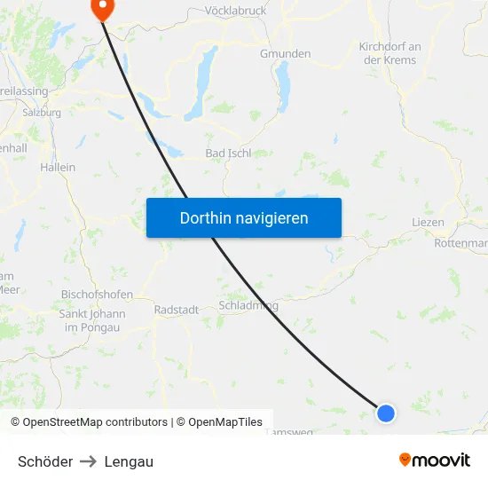 Schöder to Lengau map