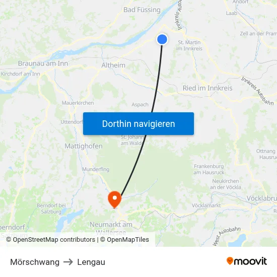 Mörschwang to Lengau map