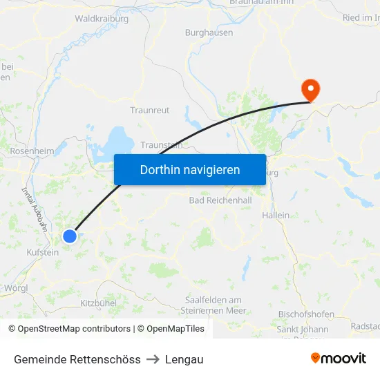 Gemeinde Rettenschöss to Lengau map