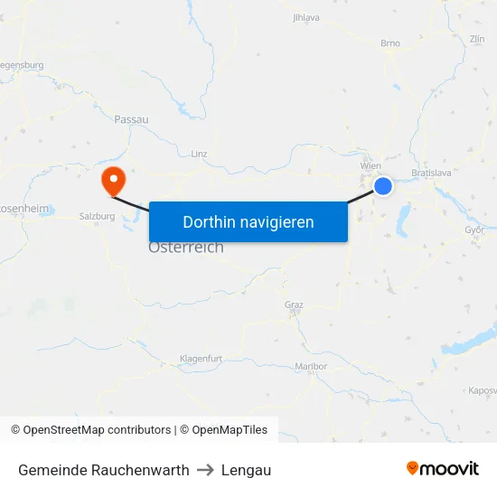 Gemeinde Rauchenwarth to Lengau map
