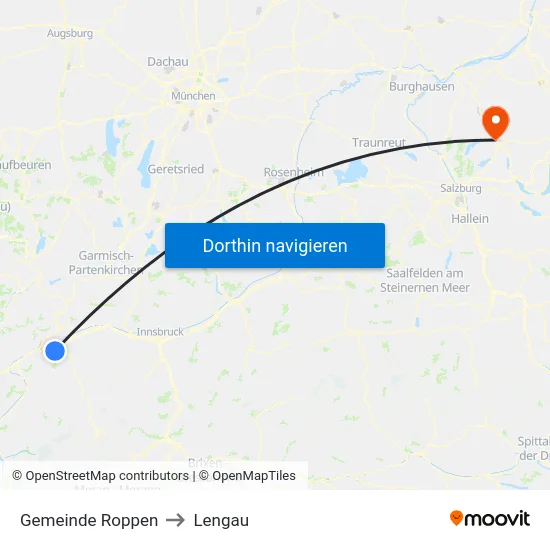Gemeinde Roppen to Lengau map
