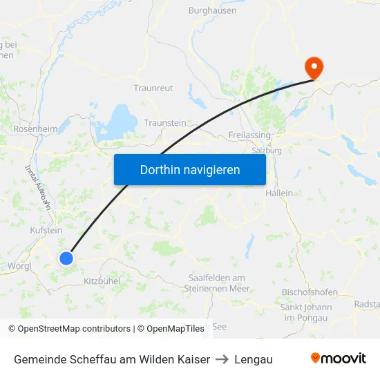 Gemeinde Scheffau am Wilden Kaiser to Lengau map