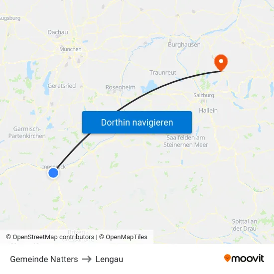 Gemeinde Natters to Lengau map