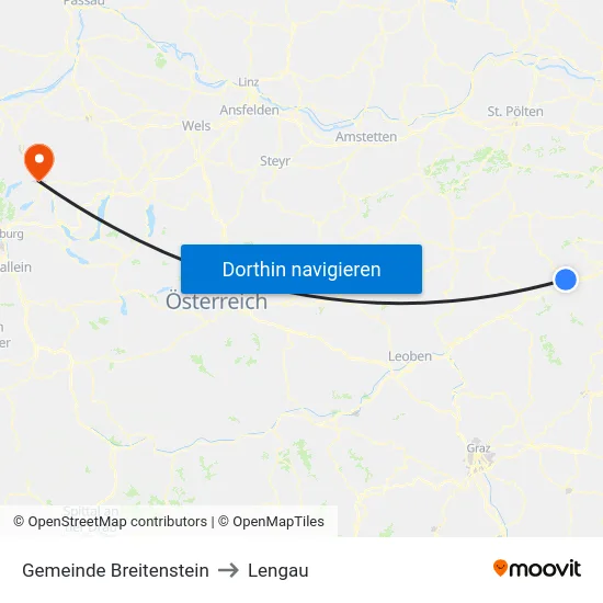 Gemeinde Breitenstein to Lengau map