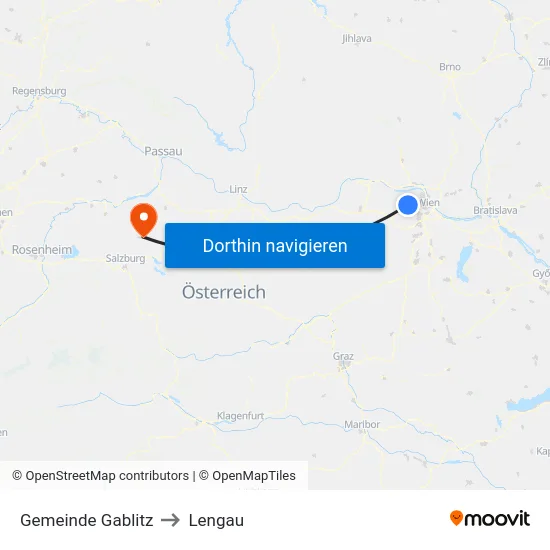 Gemeinde Gablitz to Lengau map