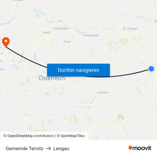 Gemeinde Ternitz to Lengau map