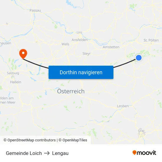 Gemeinde Loich to Lengau map