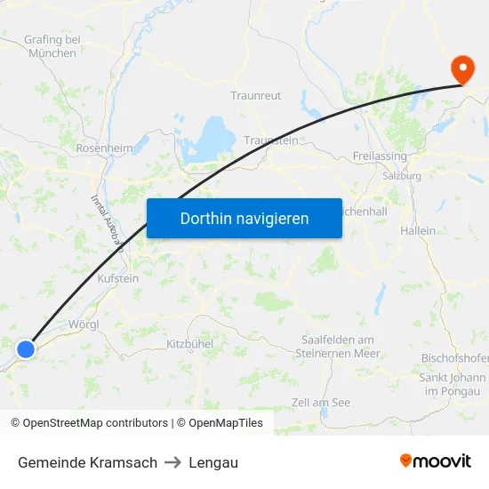 Gemeinde Kramsach to Lengau map